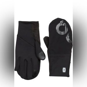 On Running Convertible Running Black Gloves, Medium